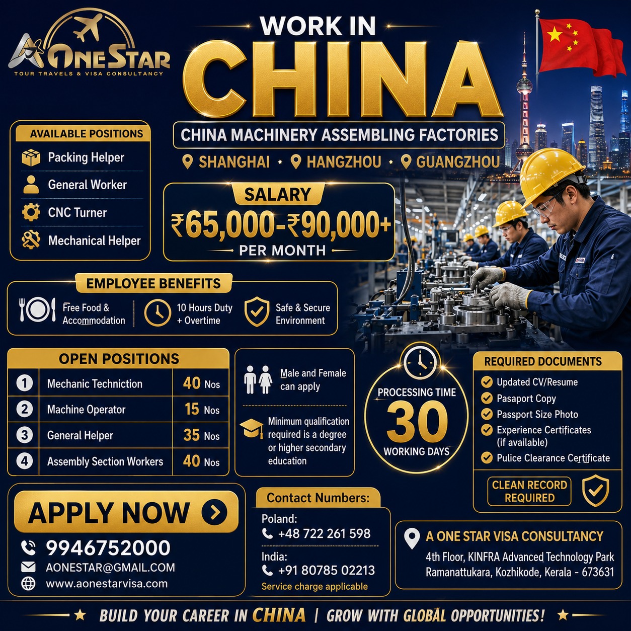 WORK IN CHINA - China Machinery Assembling Factories