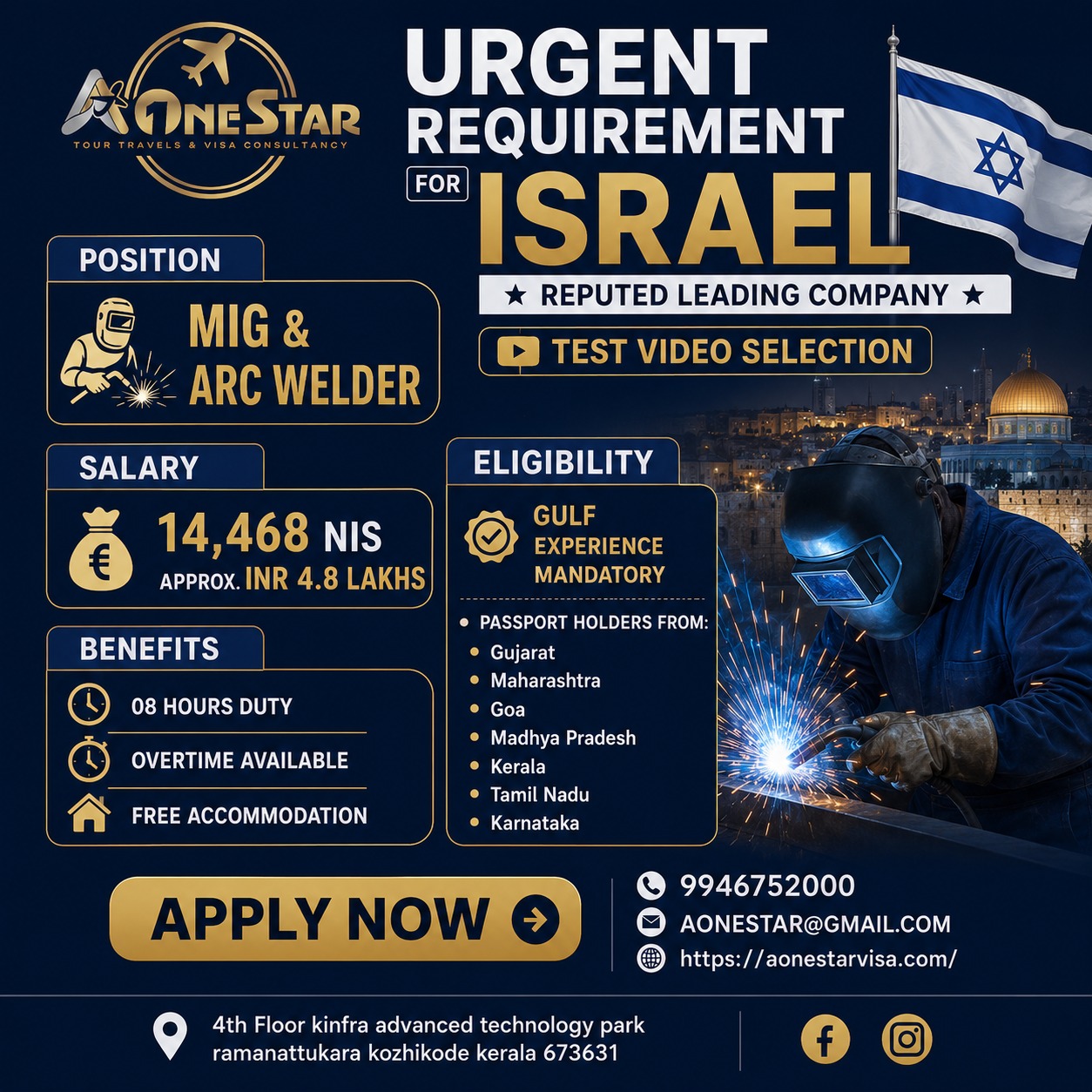URGENT REQUIREMENT FOR ISRAEL