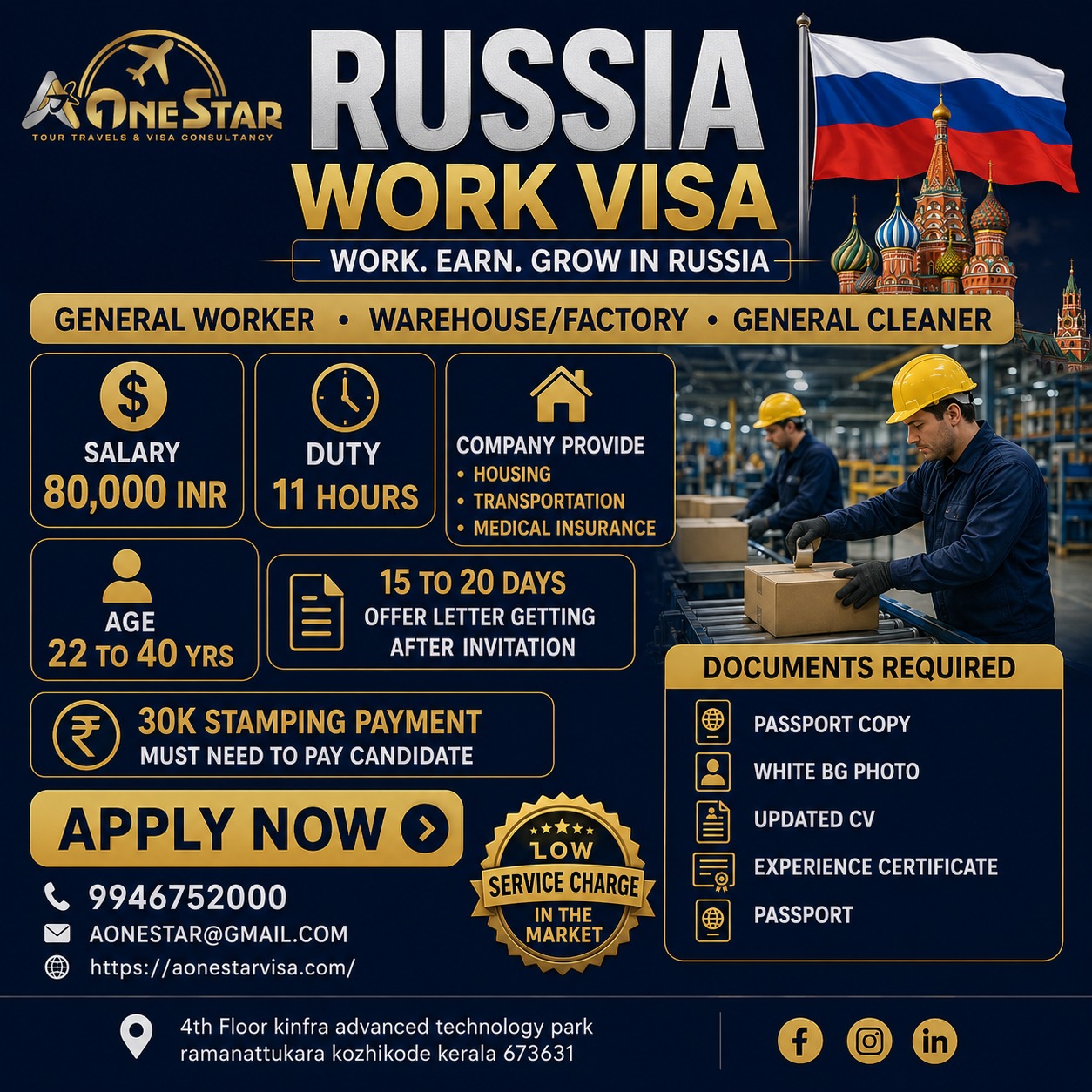 RUSSIA WORK VISA